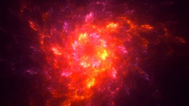 Soyut fraktal ışık arkaplanı 3 boyutlu oluşturuluyor