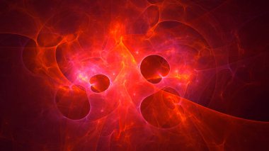 Soyut fraktal ışık arkaplanı 3 boyutlu oluşturuluyor