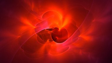 Soyut fraktal ışık arkaplanı 3 boyutlu oluşturuluyor