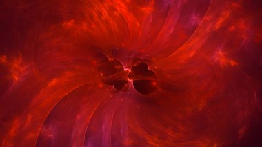 Soyut fraktal ışık arkaplanı 3 boyutlu oluşturuluyor