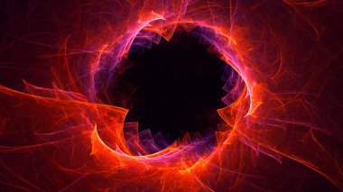 Soyut fraktal ışık arkaplanı 3 boyutlu oluşturuluyor