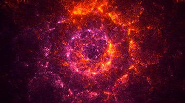 Soyut fraktal ışık arkaplanı 3 boyutlu oluşturuluyor