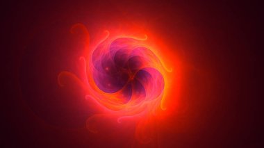Soyut fraktal ışık arkaplanı 3 boyutlu oluşturuluyor