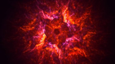 Soyut fraktal ışık arkaplanı 3 boyutlu oluşturuluyor