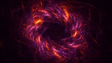 Soyut fraktal ışık arkaplanı 3 boyutlu oluşturuluyor