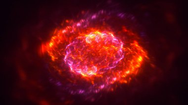 Soyut fraktal ışık arkaplanı 3 boyutlu oluşturuluyor