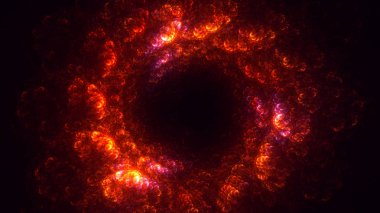 Soyut fraktal ışık arkaplanı 3 boyutlu oluşturuluyor