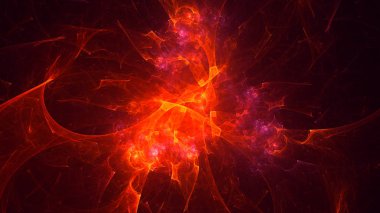 Soyut fraktal ışık arkaplanı 3 boyutlu oluşturuluyor