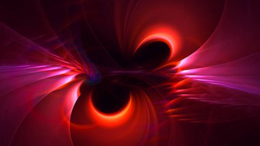 Soyut fraktal ışık arkaplanı 3 boyutlu oluşturuluyor