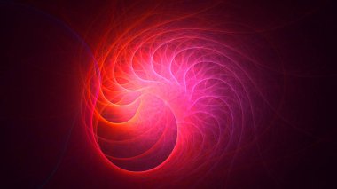 Soyut fraktal ışık arkaplanı 3 boyutlu oluşturuluyor