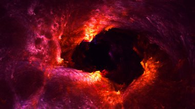 Soyut fraktal ışık arkaplanı 3 boyutlu oluşturuluyor