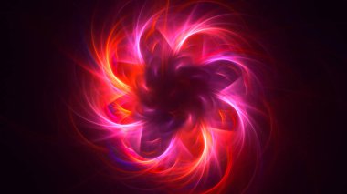 Soyut fraktal ışık arkaplanı 3 boyutlu oluşturuluyor