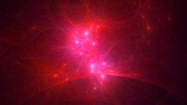 Soyut fraktal ışık arkaplanı 3 boyutlu oluşturuluyor