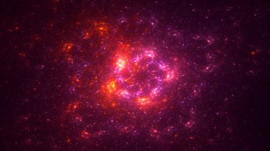 Soyut fraktal ışık arkaplanı 3 boyutlu oluşturuluyor