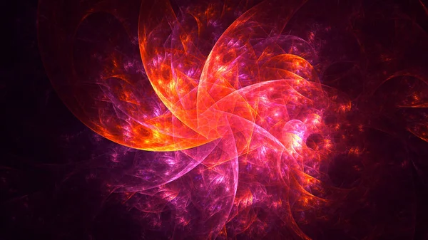 Soyut fraktal ışık arkaplanı 3 boyutlu oluşturuluyor