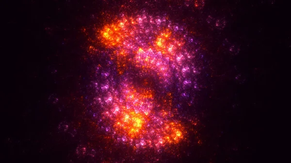 Soyut fraktal ışık arkaplanı 3 boyutlu oluşturuluyor