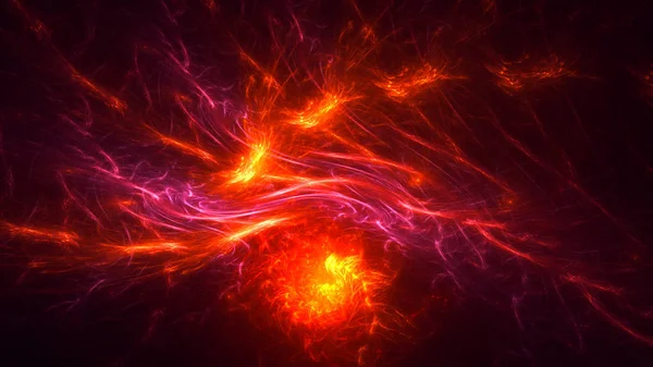 Soyut fraktal ışık arkaplanı 3 boyutlu oluşturuluyor