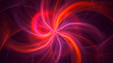 Soyut fraktal ışık arkaplanı 3 boyutlu oluşturuluyor