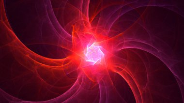Soyut fraktal ışık arkaplanı 3 boyutlu oluşturuluyor