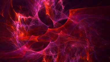 Soyut fraktal ışık arkaplanı 3 boyutlu oluşturuluyor