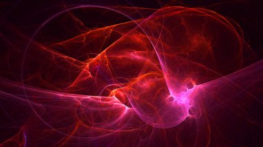 Soyut fraktal ışık arkaplanı 3 boyutlu oluşturuluyor