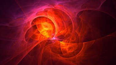 Soyut fraktal ışık arkaplanı 3 boyutlu oluşturuluyor