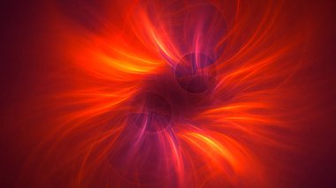 Soyut fraktal ışık arkaplanı 3 boyutlu oluşturuluyor