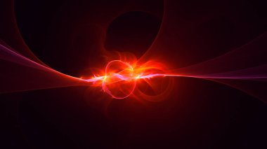 Soyut fraktal ışık arkaplanı 3 boyutlu oluşturuluyor