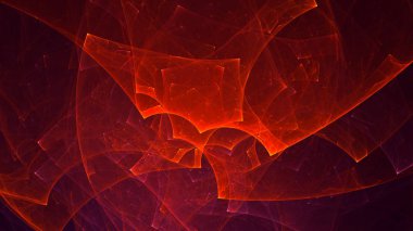 Soyut fraktal ışık arkaplanı 3 boyutlu oluşturuluyor