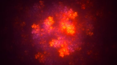 Soyut fraktal ışık arkaplanı 3 boyutlu oluşturuluyor