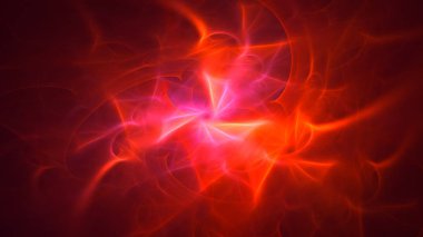 Soyut fraktal ışık arkaplanı 3 boyutlu oluşturuluyor