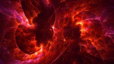 Soyut fraktal ışık arkaplanı 3 boyutlu oluşturuluyor