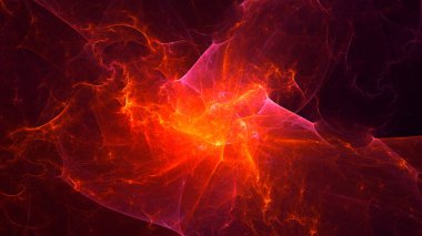 Soyut fraktal ışık arkaplanı 3 boyutlu oluşturuluyor