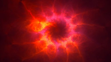 Soyut fraktal ışık arkaplanı 3 boyutlu oluşturuluyor