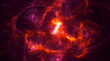 Soyut fraktal ışık arkaplanı 3 boyutlu oluşturuluyor