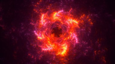 Soyut fraktal ışık arkaplanı 3 boyutlu oluşturuluyor