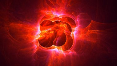 Soyut fraktal ışık arkaplanı 3 boyutlu oluşturuluyor