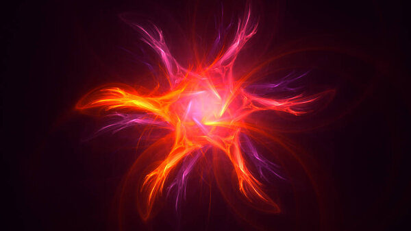 3D рендеринг абстрактного фрактального света