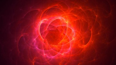 Soyut fraktal ışık arkaplanı 3 boyutlu oluşturuluyor