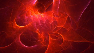 Soyut fraktal ışık arkaplanı 3 boyutlu oluşturuluyor