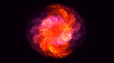 Soyut fraktal ışık arkaplanı 3 boyutlu oluşturuluyor