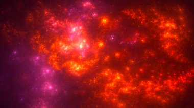 Soyut fraktal ışık arkaplanı 3 boyutlu oluşturuluyor