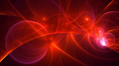 Soyut fraktal ışık arkaplanı 3 boyutlu oluşturuluyor