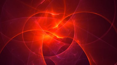 Soyut fraktal ışık arkaplanı 3 boyutlu oluşturuluyor