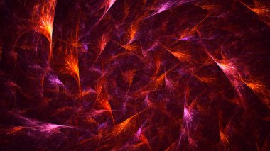Soyut fraktal ışık arkaplanı 3 boyutlu oluşturuluyor