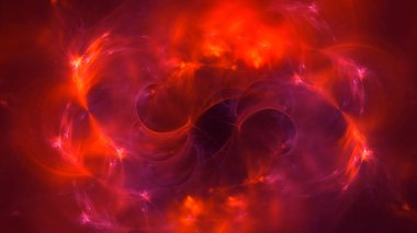 Soyut fraktal ışık arkaplanı 3 boyutlu oluşturuluyor