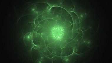 Soyut fraktal ışık arkaplanı 3 boyutlu oluşturuluyor