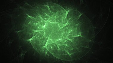 Soyut fraktal ışık arkaplanı 3 boyutlu oluşturuluyor