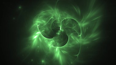 Soyut fraktal ışık arkaplanı 3 boyutlu oluşturuluyor