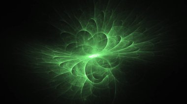 Soyut fraktal ışık arkaplanı 3 boyutlu oluşturuluyor